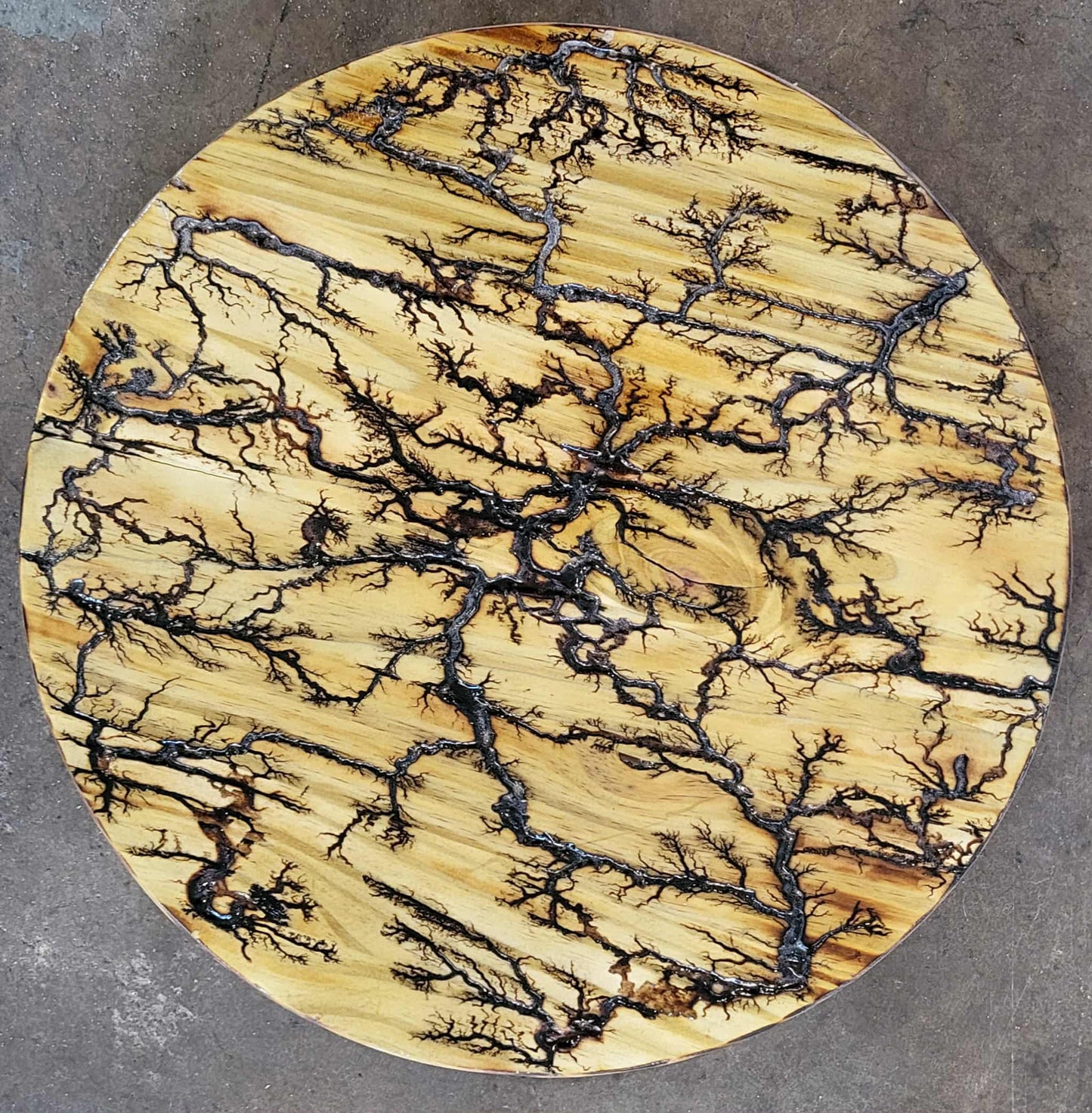 17 1/2" Fractal Burned Lazy Susan - Centerpiece