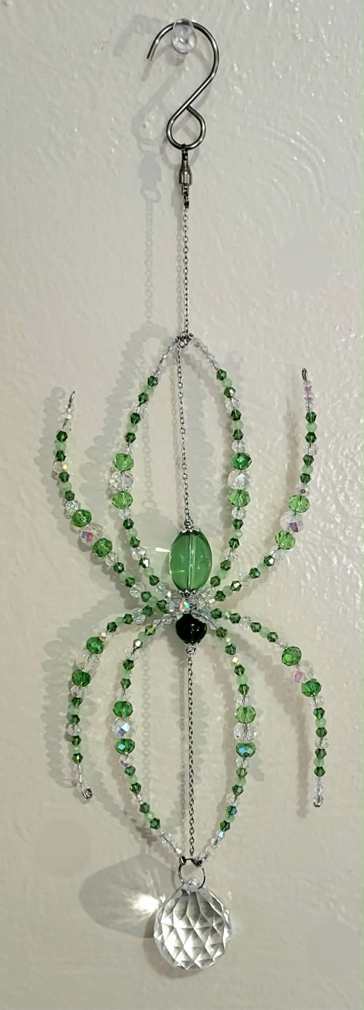 Green Spider Spinner Suncatcher