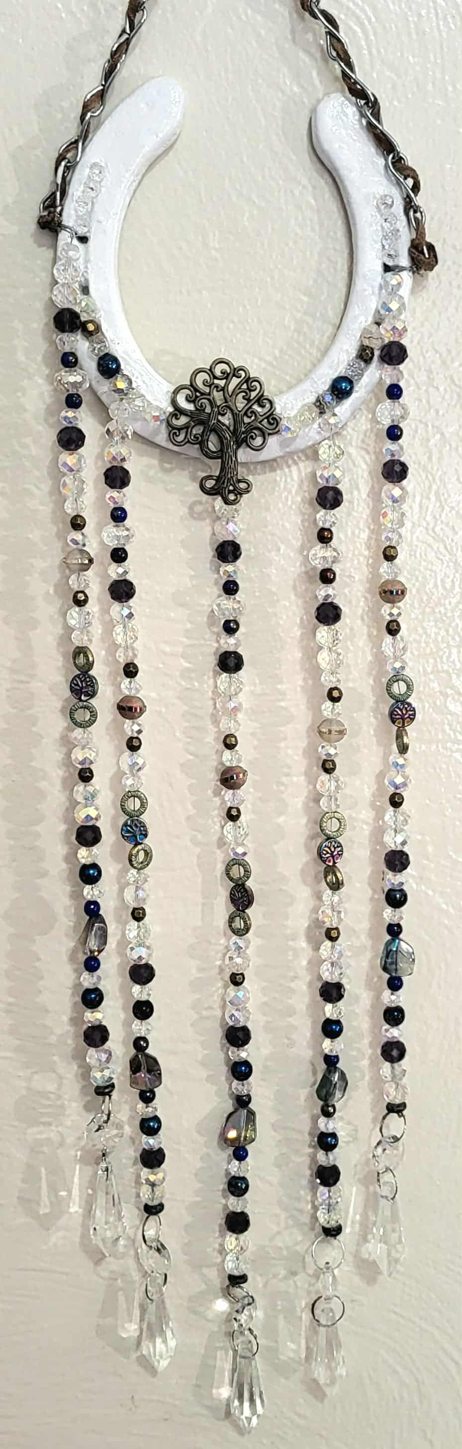 Horseshoe - Tree of Life Suncatcher - Garden Art, Yard Decor, Window Art