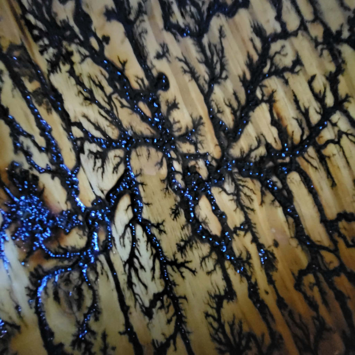 17 1/2" Natural Fractal Burned Lazy Susan - Centerpiece
