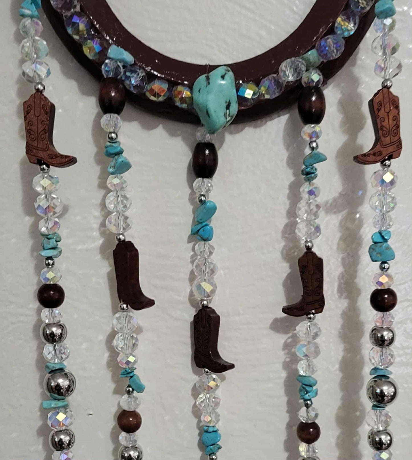 Horseshoe - Cowboy Boots Suncatcher, Garden Art, Yard Decor, Window Art