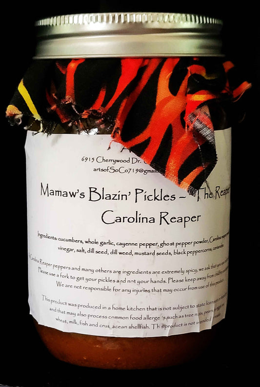 Mamaw's Blazin' Pickles - "The Reaper" - Carolina Reaper