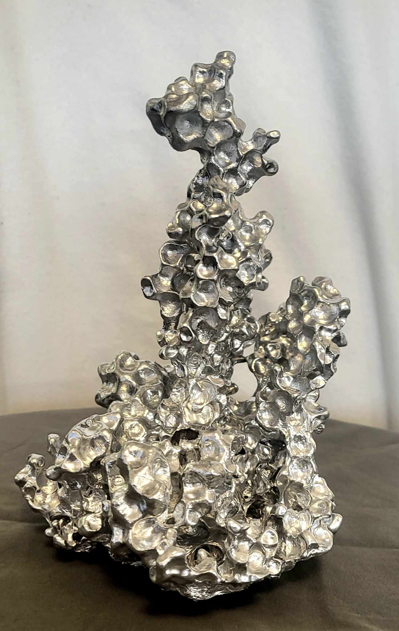 Unique Aluminum Sculpture - Aluminum Casting with Water Beads