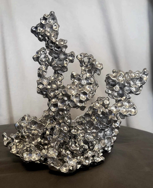 Unique Aluminum Sculpture - Aluminum Casting with Water Beads