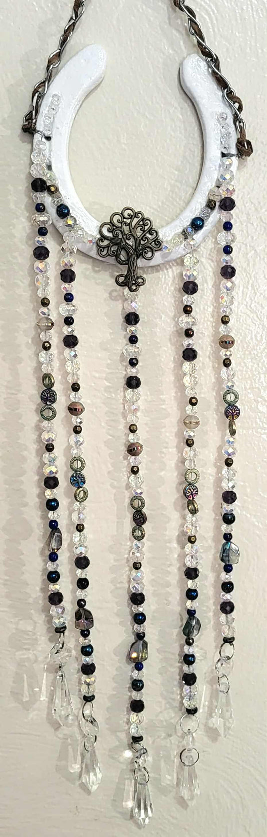 Horseshoe - Tree of Life Suncatcher - Garden Art, Yard Decor, Window Art