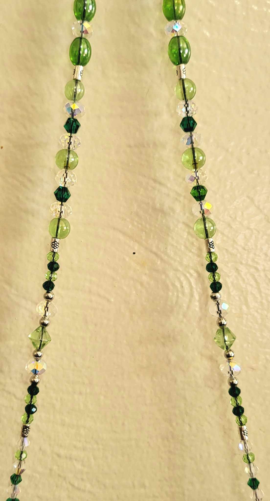 Green Crystal Beaded Eyeglass Lanyard / Eyeglass Chains / Eyeglass Holder