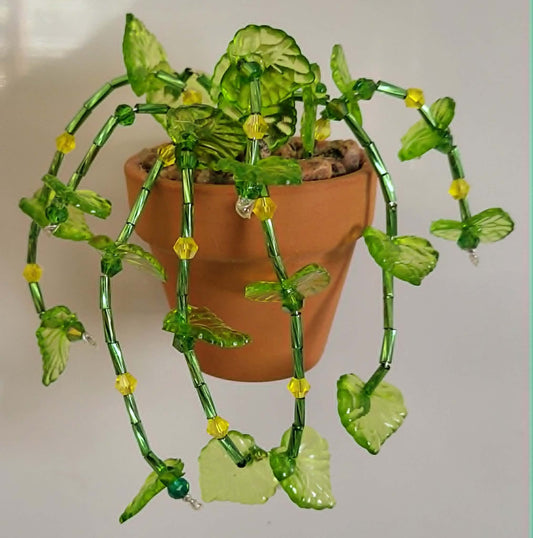 10) Handcrafted Beaded Forever Plant - Refrigerator Magnet