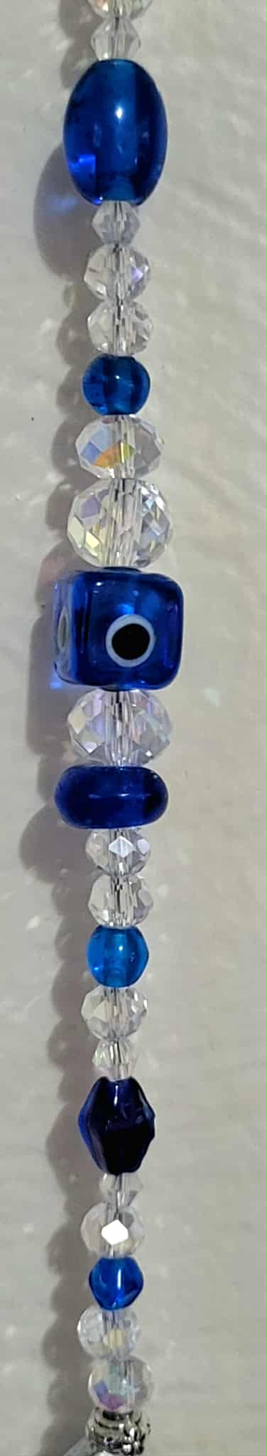 Downward Hamsa Hand Suncatcher with Hanging Prism, Garden Art, Yard Decor, Window Art